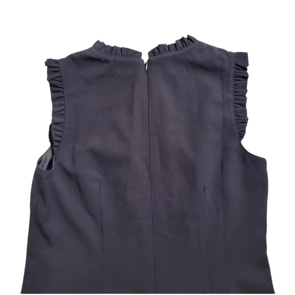 J.Crew Black Ruffle Neck Suiting Dress Size: 0 NEW - Picture 8 of 10